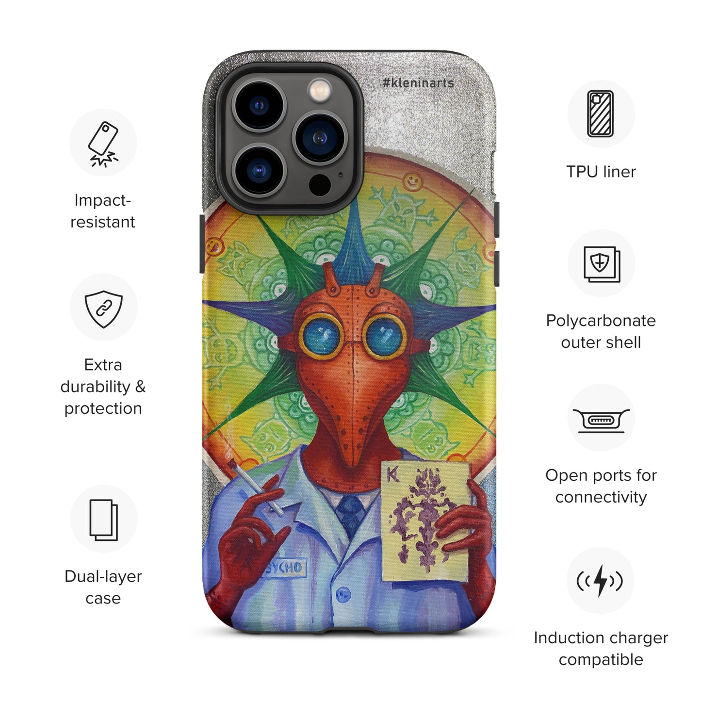 Tough iPhone case "Mental Health" from "Mental Trinity" series