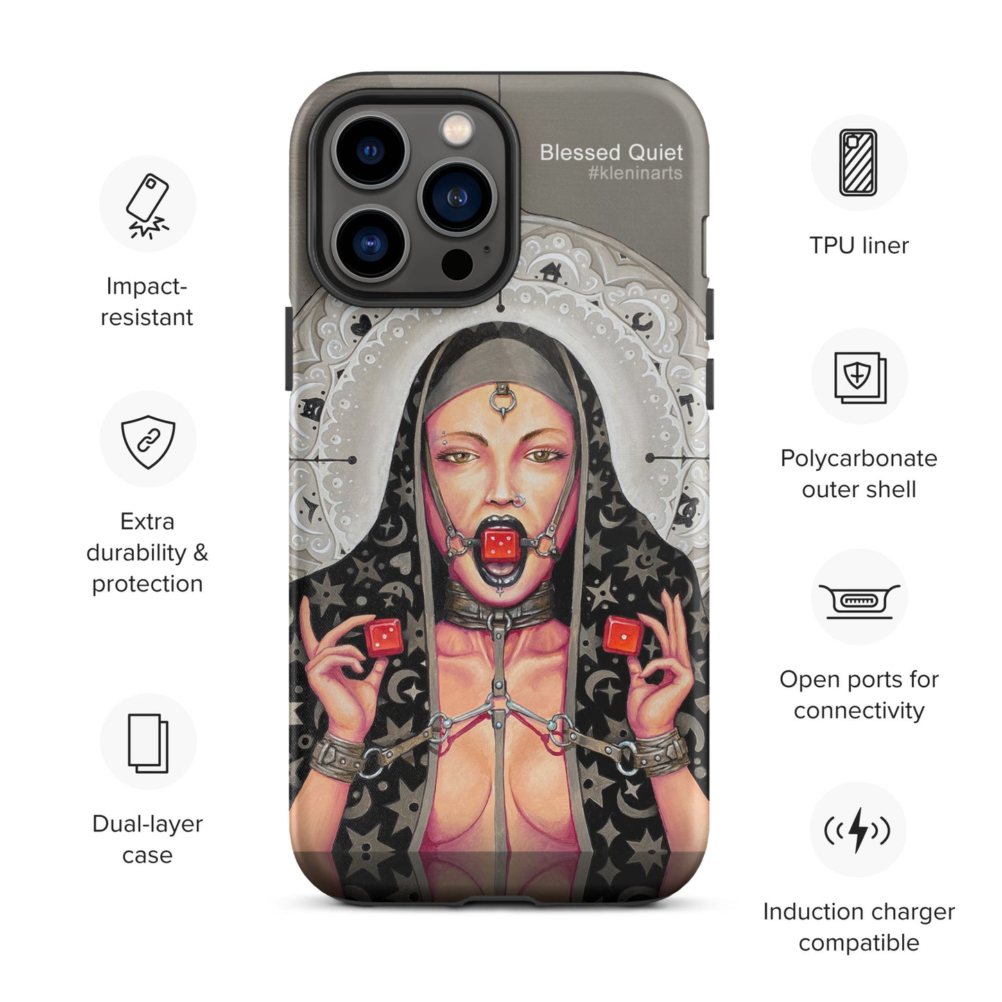 Tough iPhone case "Blessed Quiet" from Blessed Trinity series