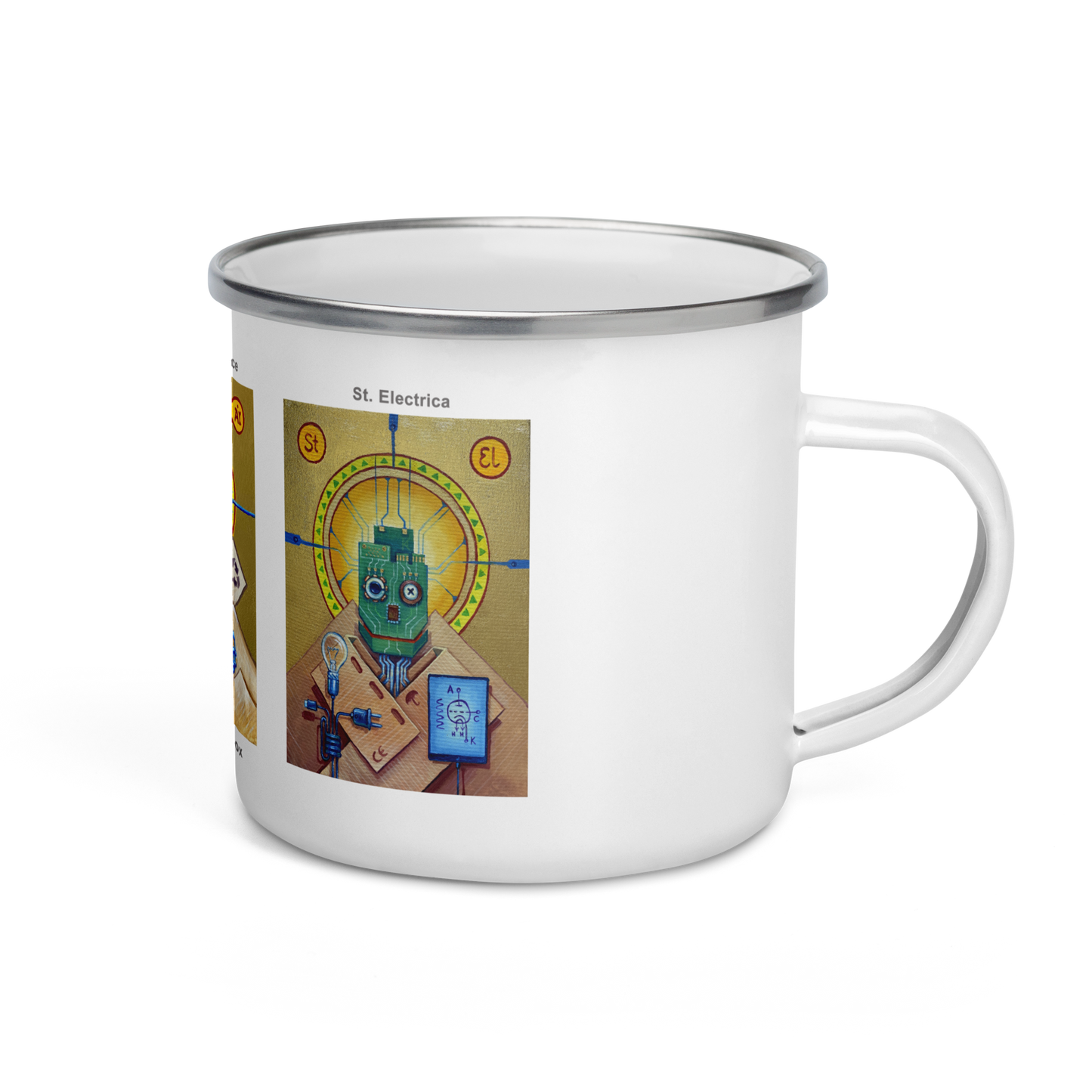 Enamel Mug from series "Deus ex box"