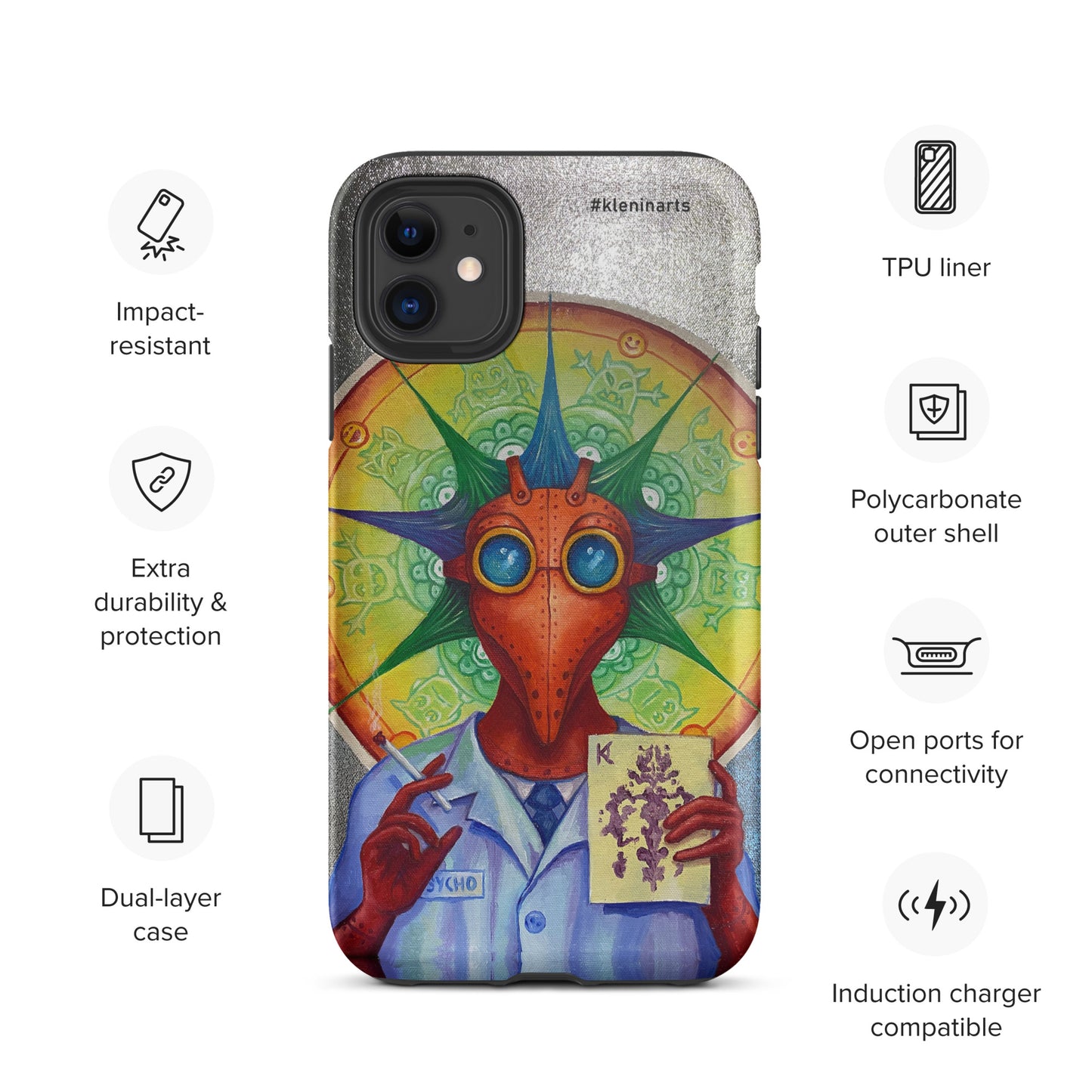 Tough iPhone case "Mental Health" from "Mental Trinity" series
