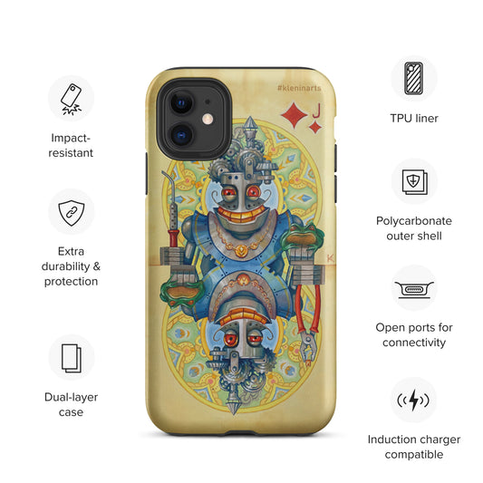 Tough iPhone case "Jack of Diamonds" from "Cybercards" series