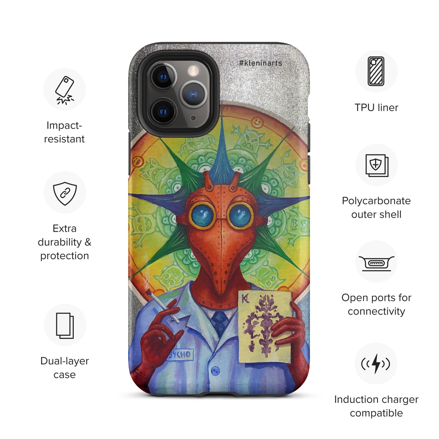 Tough iPhone case "Mental Health" from "Mental Trinity" series