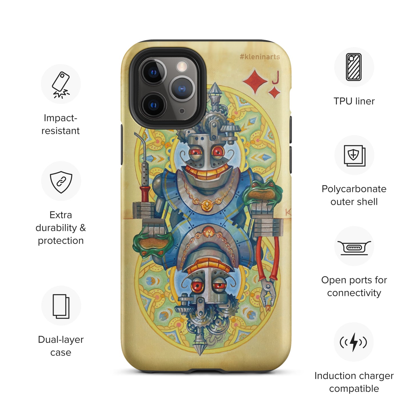 Tough iPhone case "Jack of Diamonds" from "Cybercards" series