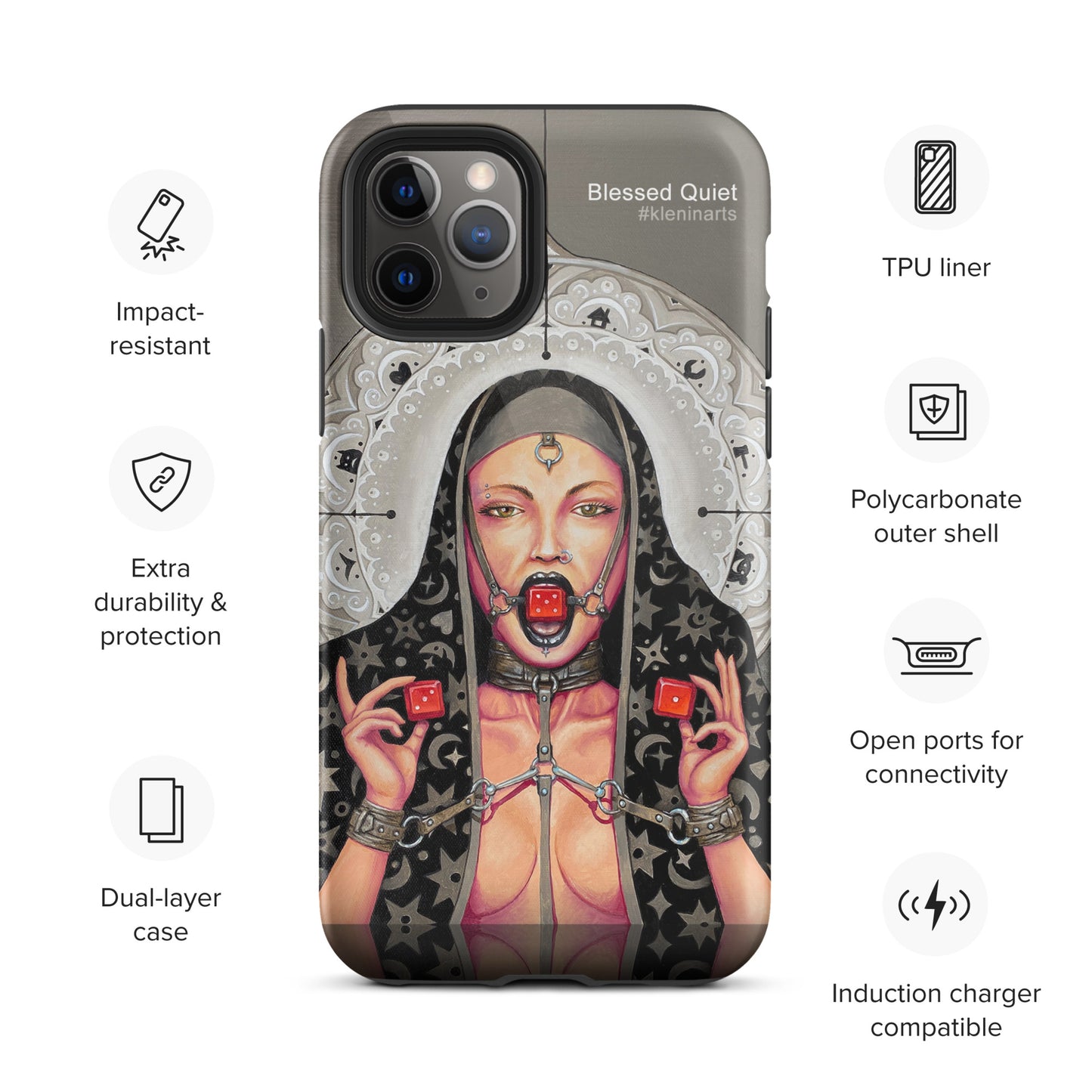 Tough iPhone case "Blessed Quiet" from Blessed Trinity series