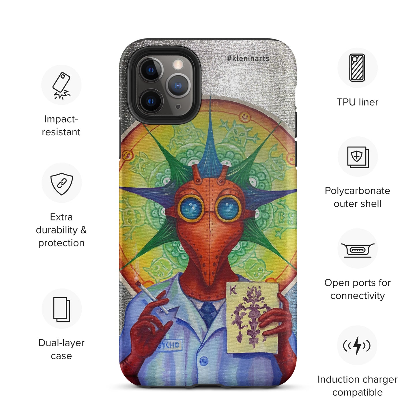 Tough iPhone case "Mental Health" from "Mental Trinity" series