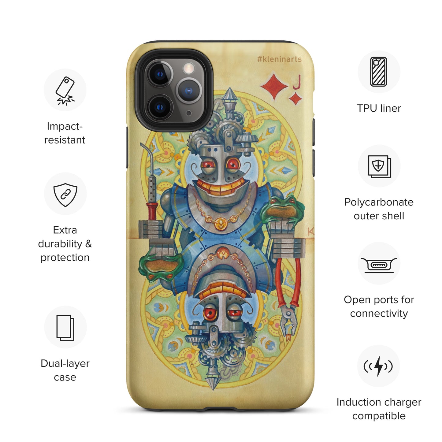 Tough iPhone case "Jack of Diamonds" from "Cybercards" series