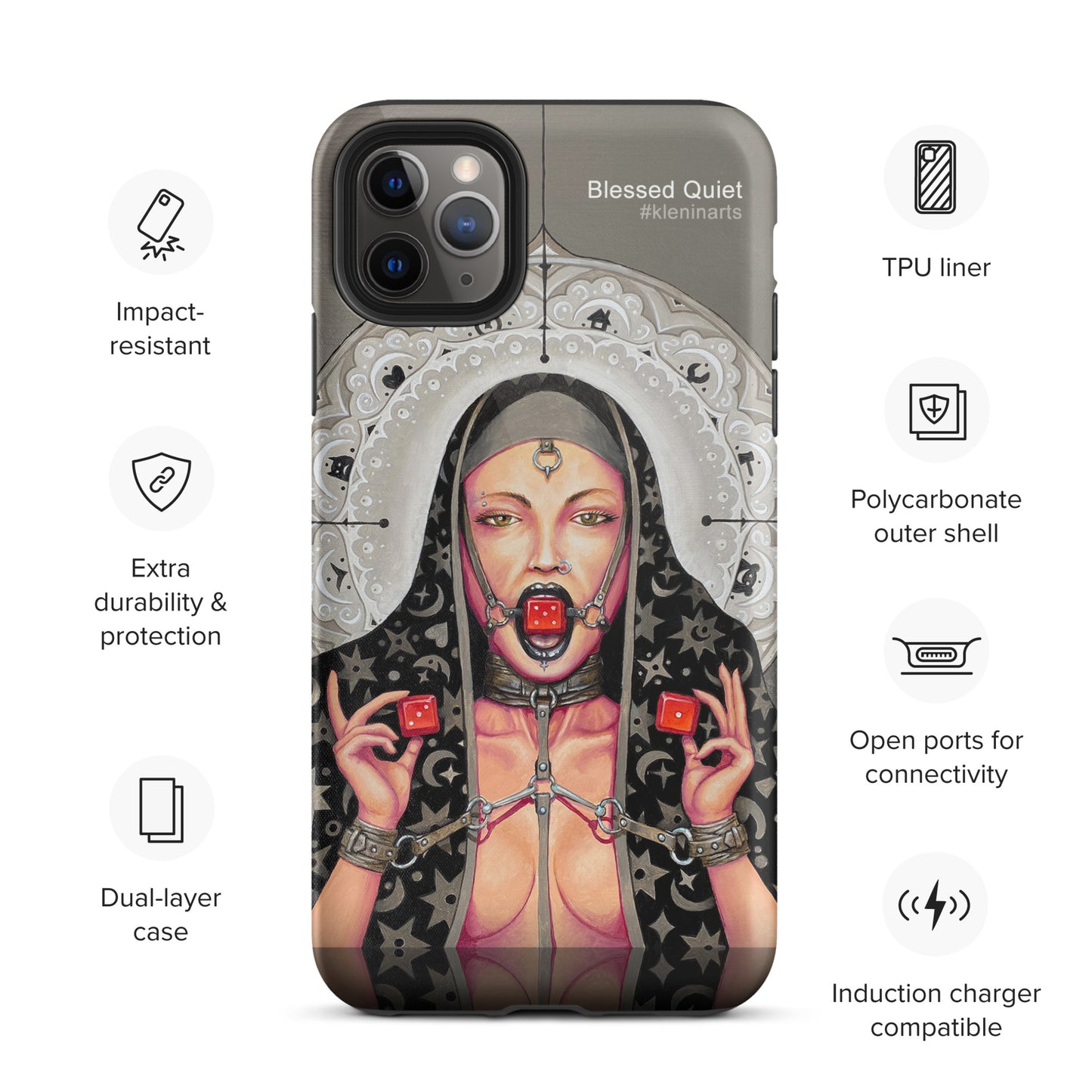 Tough iPhone case "Blessed Quiet" from Blessed Trinity series