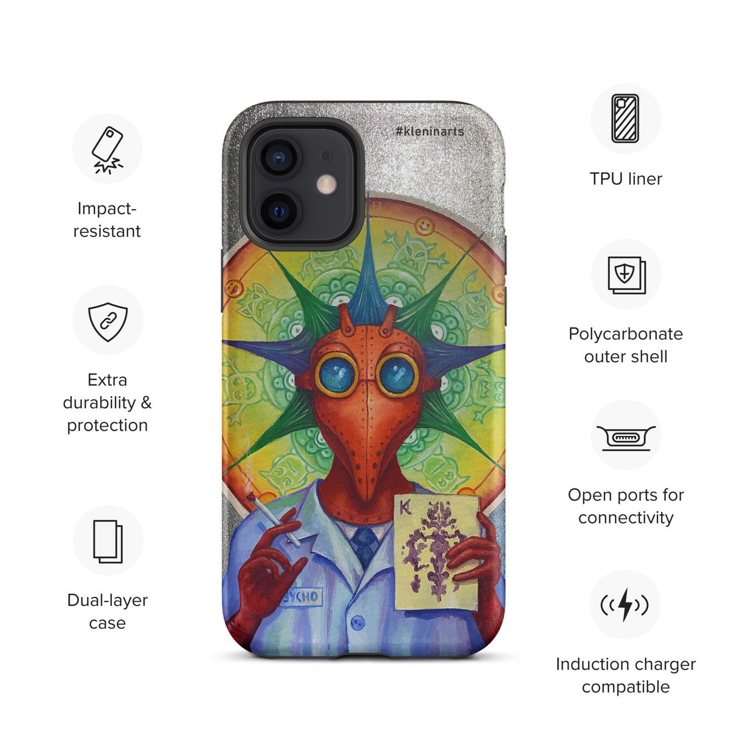 Tough iPhone case "Mental Health" from "Mental Trinity" series