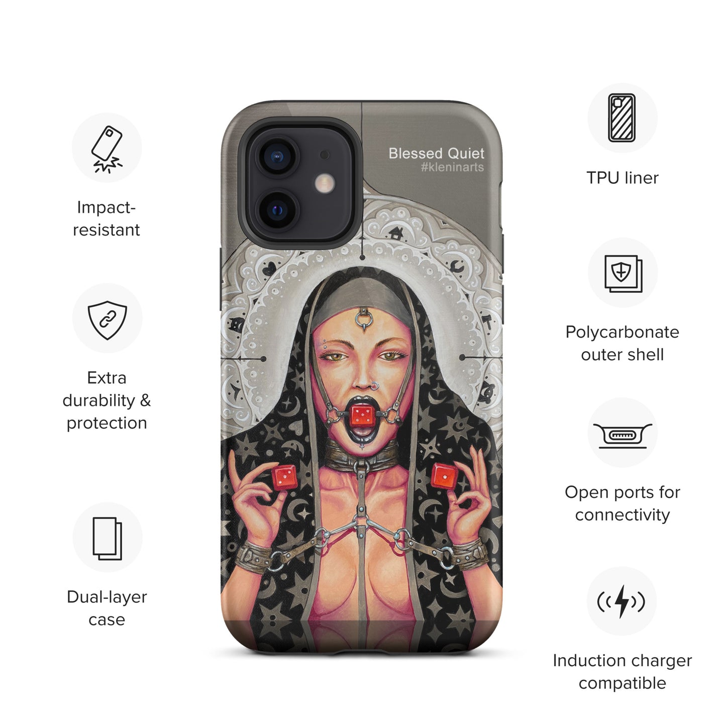 Tough iPhone case "Blessed Quiet" from Blessed Trinity series