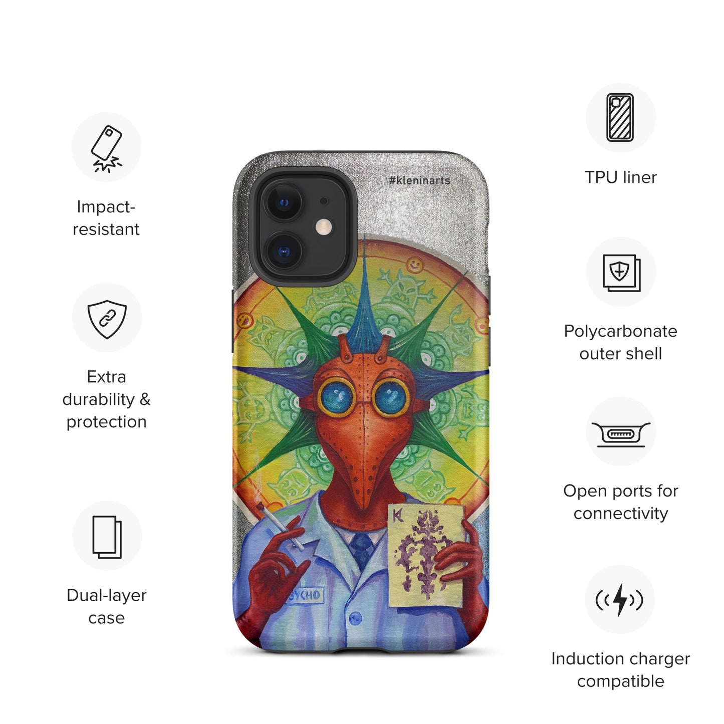 Tough iPhone case "Mental Health" from "Mental Trinity" series