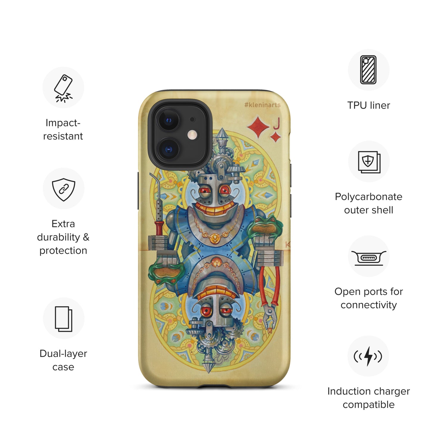 Tough iPhone case "Jack of Diamonds" from "Cybercards" series