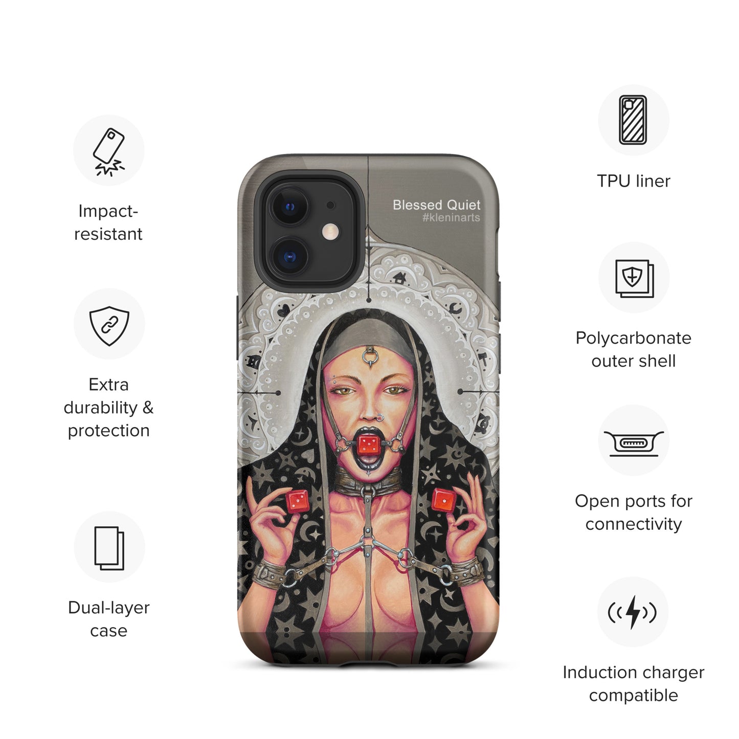 Tough iPhone case "Blessed Quiet" from Blessed Trinity series