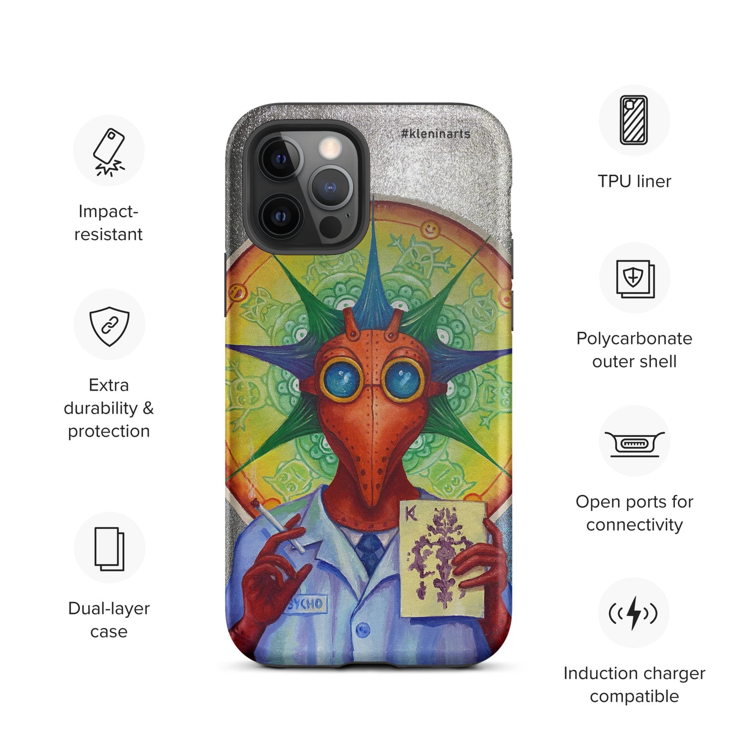 Tough iPhone case "Mental Health" from "Mental Trinity" series