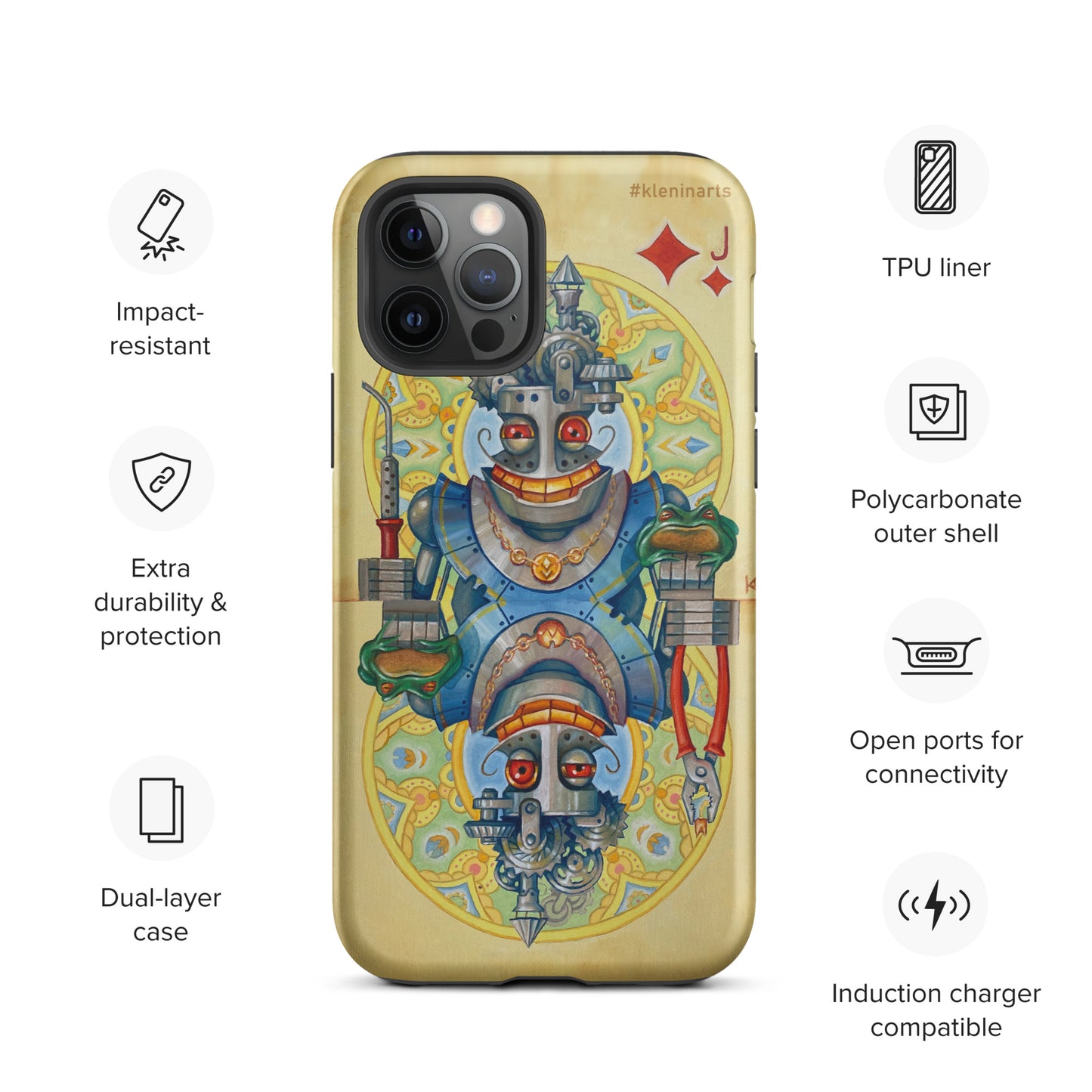 Tough iPhone case "Jack of Diamonds" from "Cybercards" series