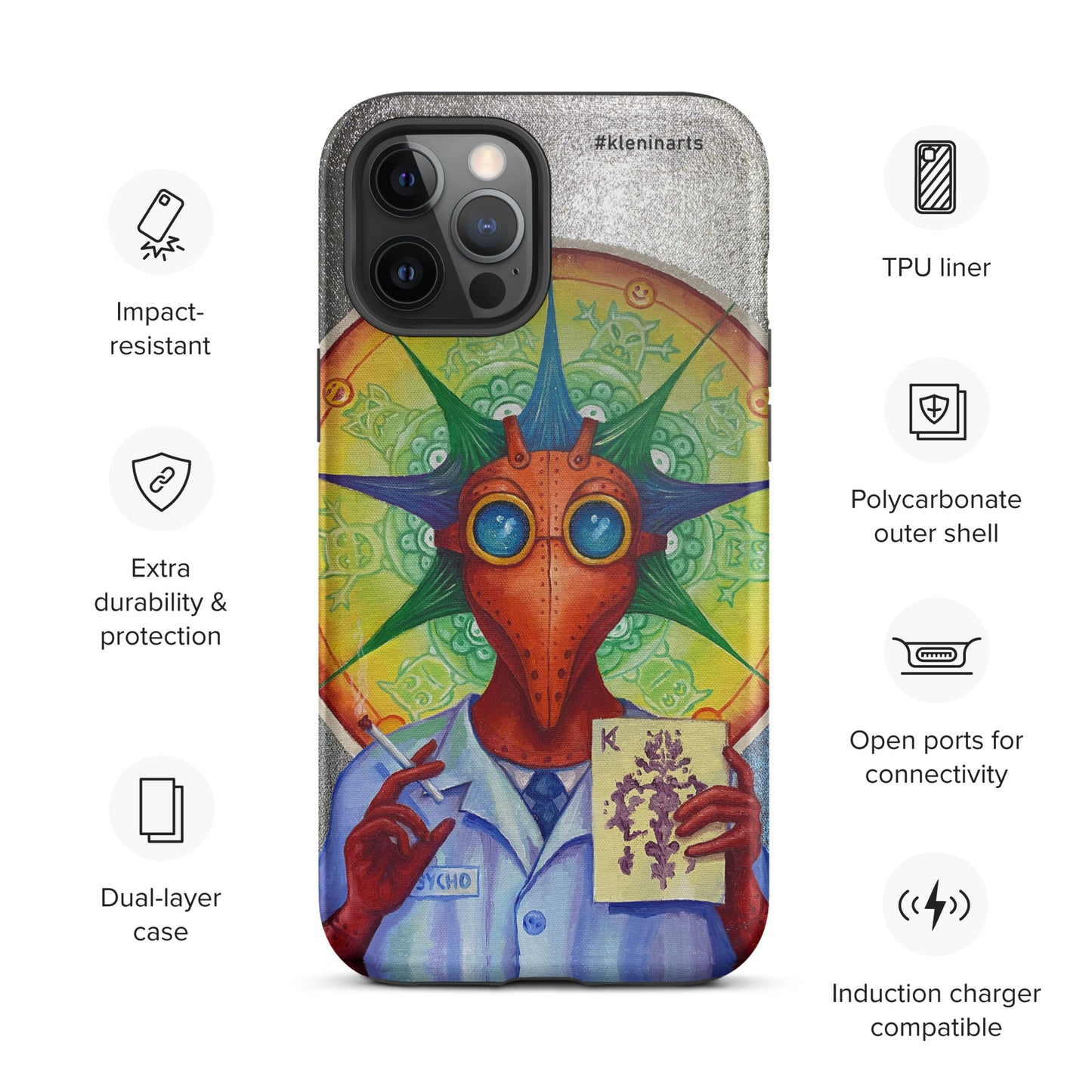 Tough iPhone case "Mental Health" from "Mental Trinity" series