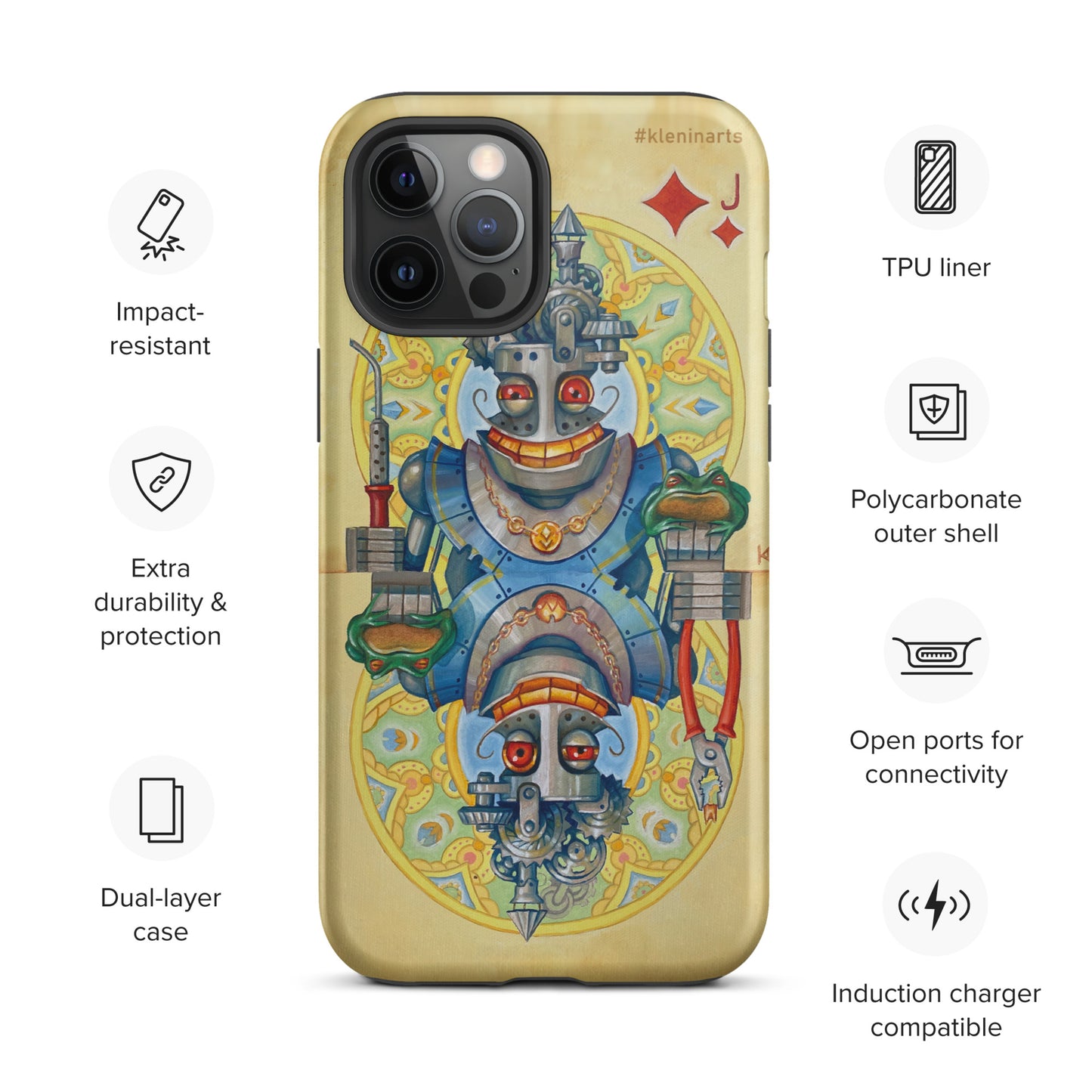 Tough iPhone case "Jack of Diamonds" from "Cybercards" series