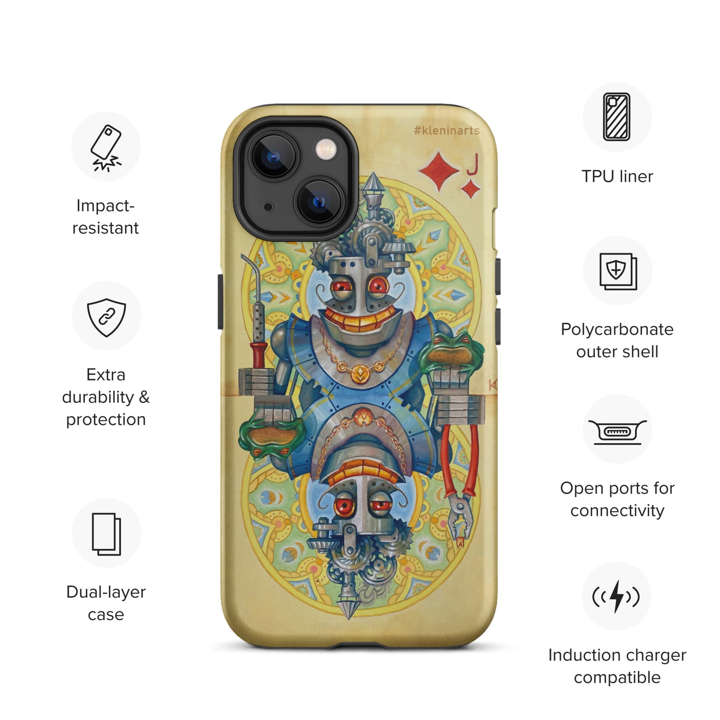 Tough iPhone case "Jack of Diamonds" from "Cybercards" series
