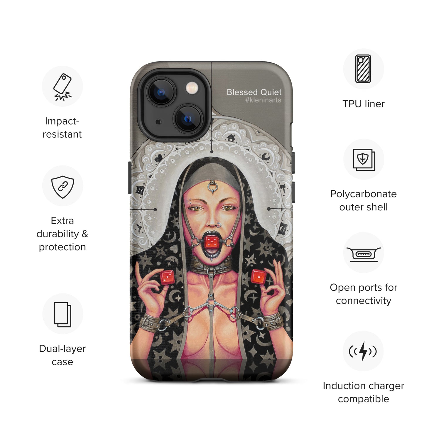Tough iPhone case "Blessed Quiet" from Blessed Trinity series