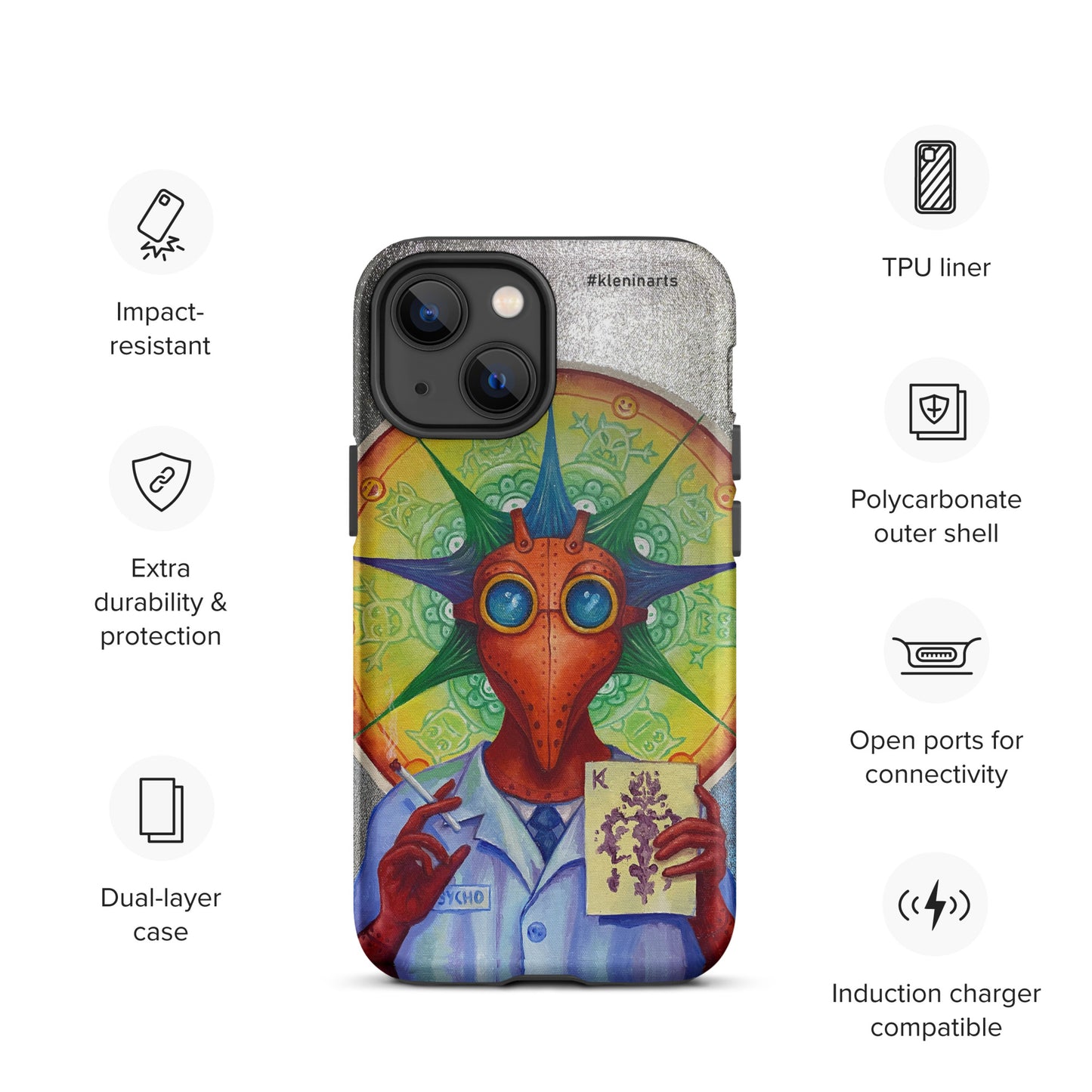 Tough iPhone case "Mental Health" from "Mental Trinity" series