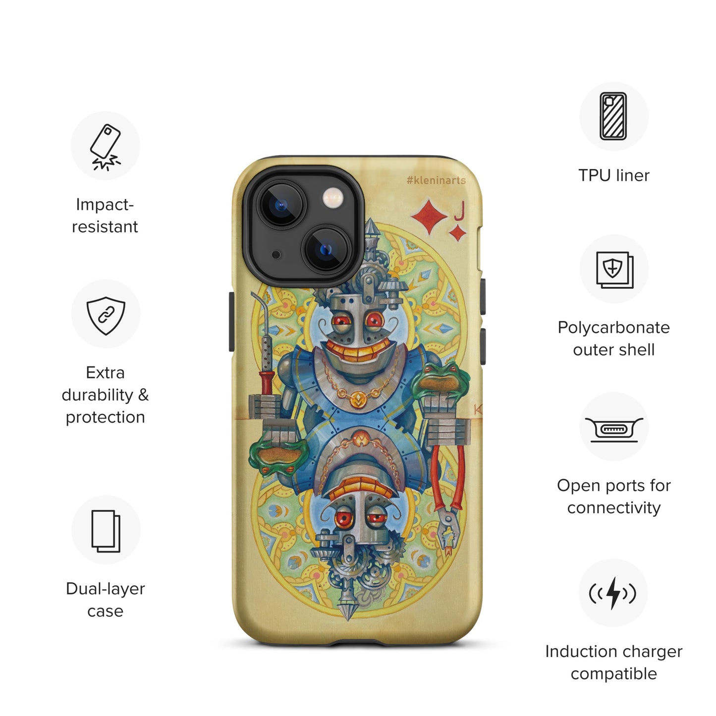 Tough iPhone case "Jack of Diamonds" from "Cybercards" series