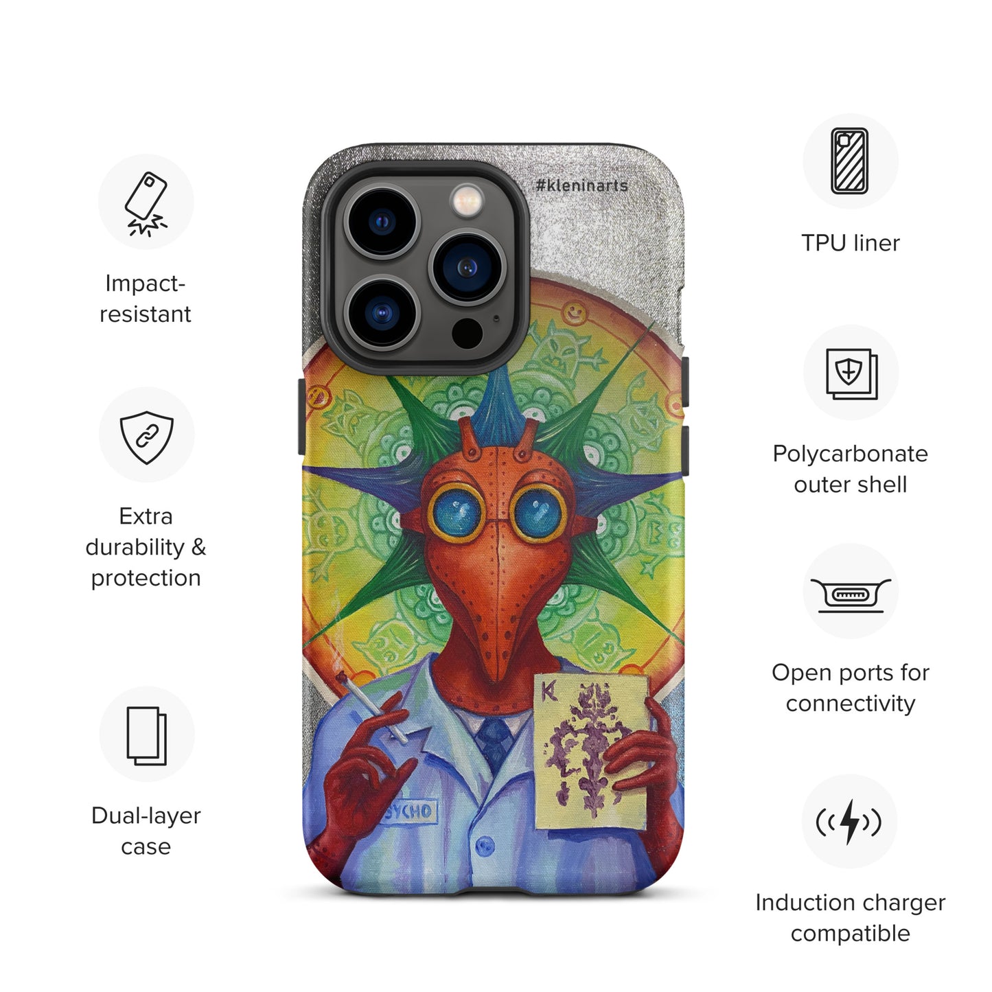 Tough iPhone case "Mental Health" from "Mental Trinity" series
