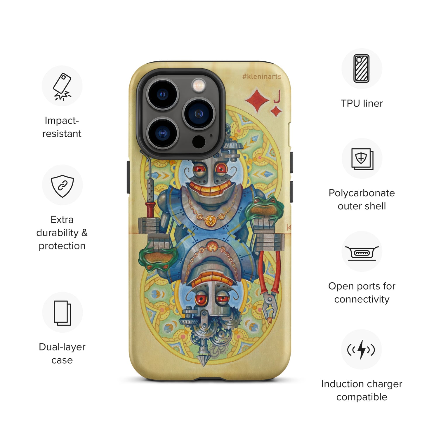 Tough iPhone case "Jack of Diamonds" from "Cybercards" series