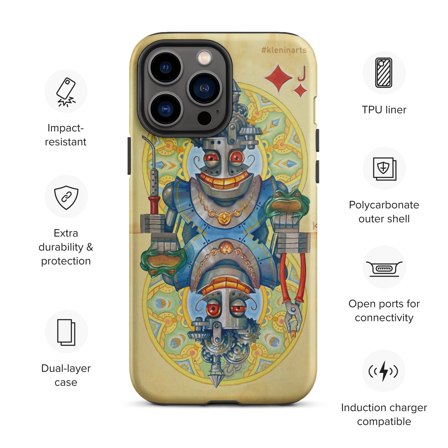 Tough iPhone case "Jack of Diamonds" from "Cybercards" series